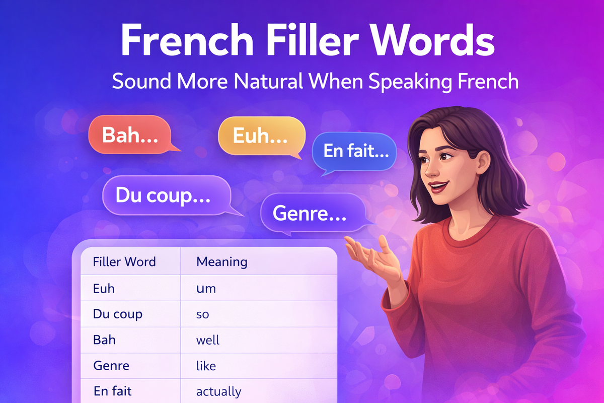 French filler words