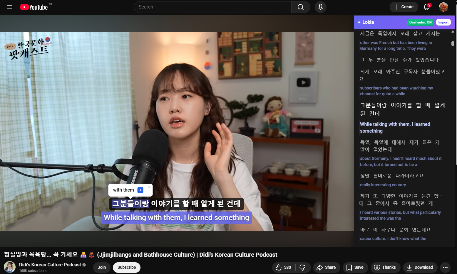 learn korean on youtube