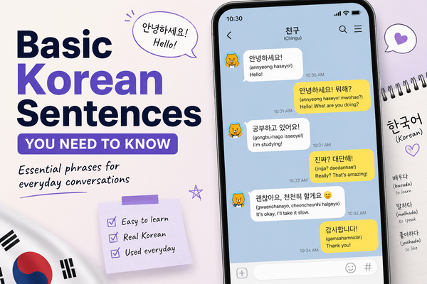 Basic Korean sentences